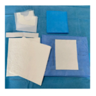 De individuele Beschikbare Chirurgische Pakken van de Kartondoos Niet-geweven in Blauw/Groen/Wit