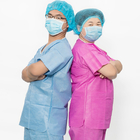 Draadstreng sluiting Icu scrub pak 2 zakken voor chirurgische centra / Wit Blauw Groen Roze