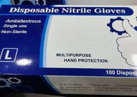 De antibacteriële Handschoenen van het de Handschoenen Beschikbare Blauwe Nitril van het Antivirus Tandexamen