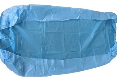 Blauwe het Beddekking van het kliniek Beschikbare Chirurgische Gordijn met Elastische Gepaste Bedbladen