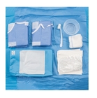 Eenmalige medisch-chirurgische verpakkingen met individuele verpakkingen en niet-geweven stof