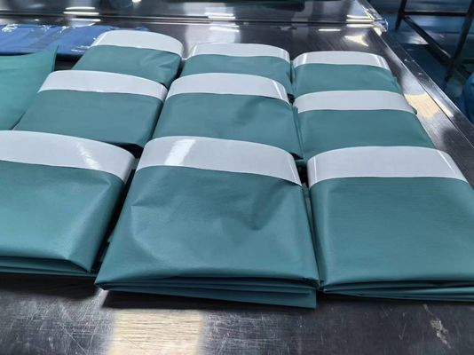 Groene viscose laminatie niet-geweven basis op maat chirurgische verpakking voor ziekenhuis