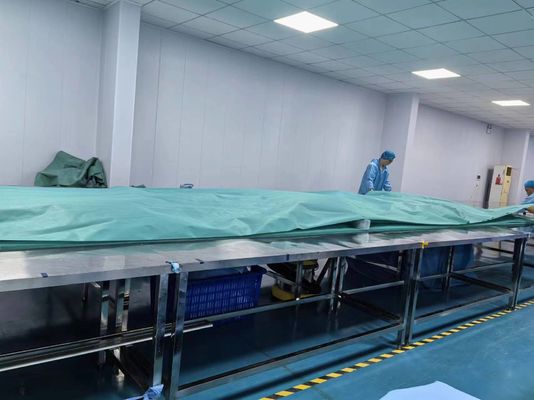 Groene viscose laminatie niet-geweven basis op maat chirurgische verpakking voor ziekenhuis