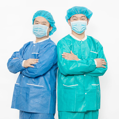 Eenmalig niet-geweven scrub pak top en broek voor het ziekenhuis verpleegkundige dokter pak Twee stukken set T-shirt en broek